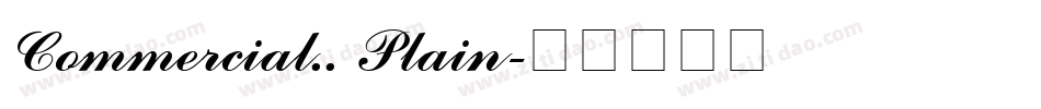 Commercial.. Plain字体转换